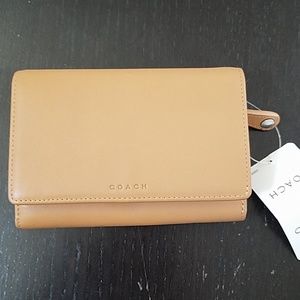 Coach tan leather wallet